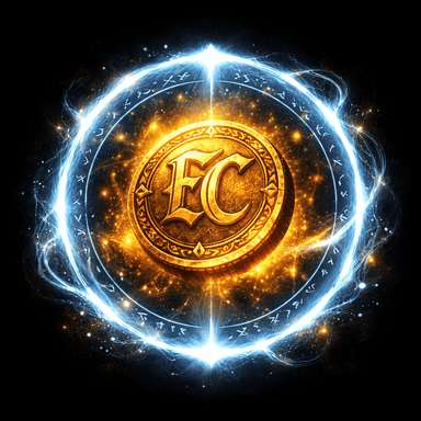 Escudo mágico protegendo uma moeda